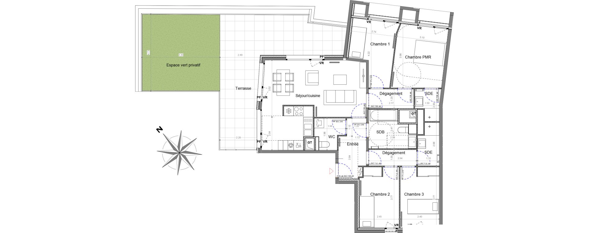 Appartement T5 de 94,39 m2 &agrave; Sucy-En-Brie Le centre