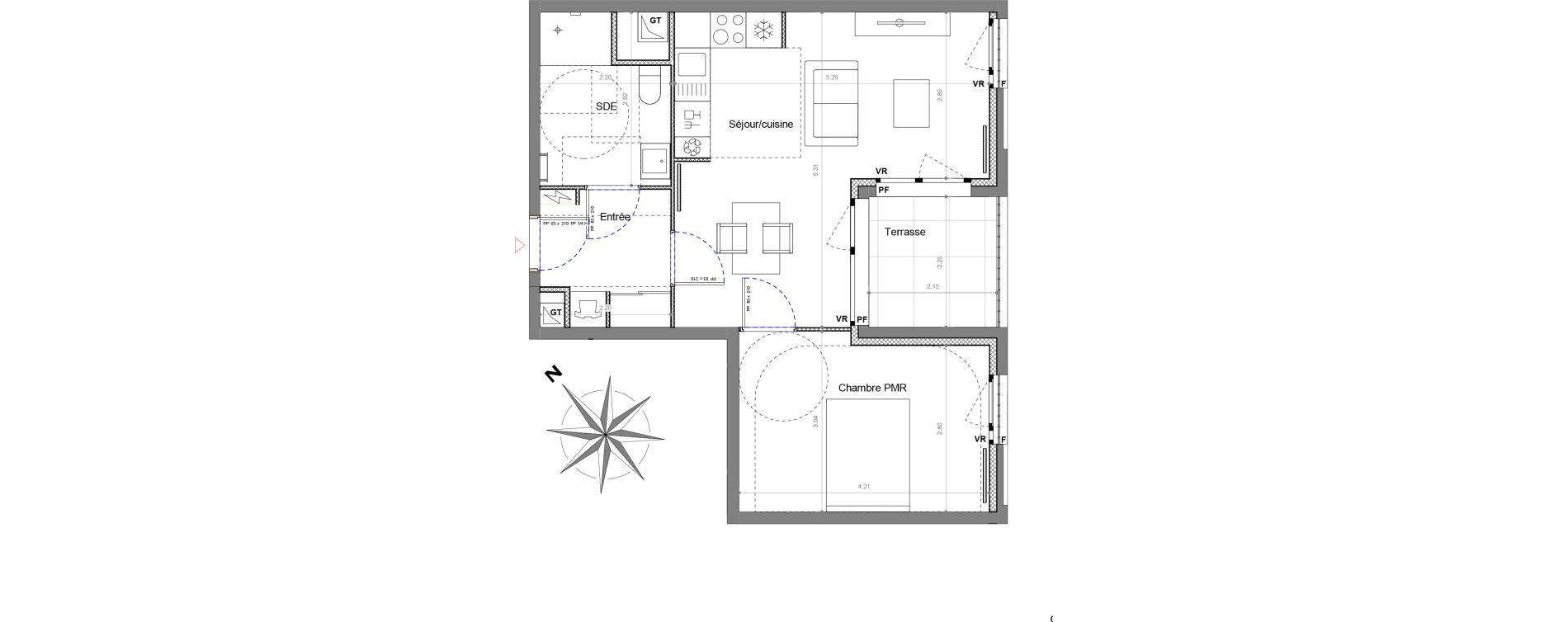 Appartement T2 de 44,48 m2 &agrave; Sucy-En-Brie Le centre