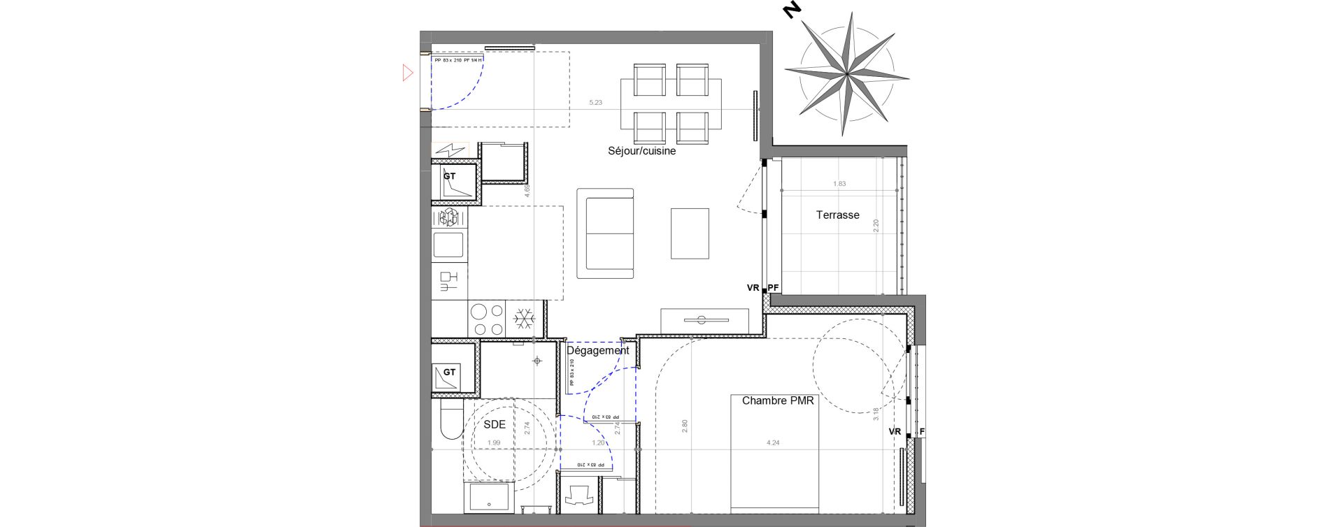 Appartement T2 de 44,25 m2 &agrave; Sucy-En-Brie Le centre