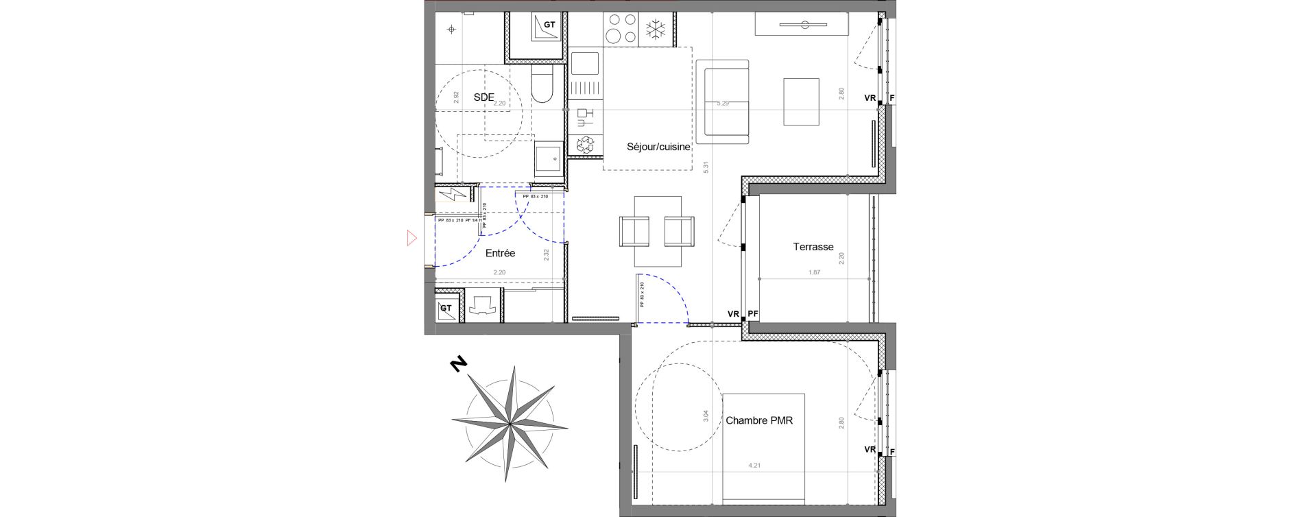 Appartement T2 de 44,50 m2 &agrave; Sucy-En-Brie Le centre