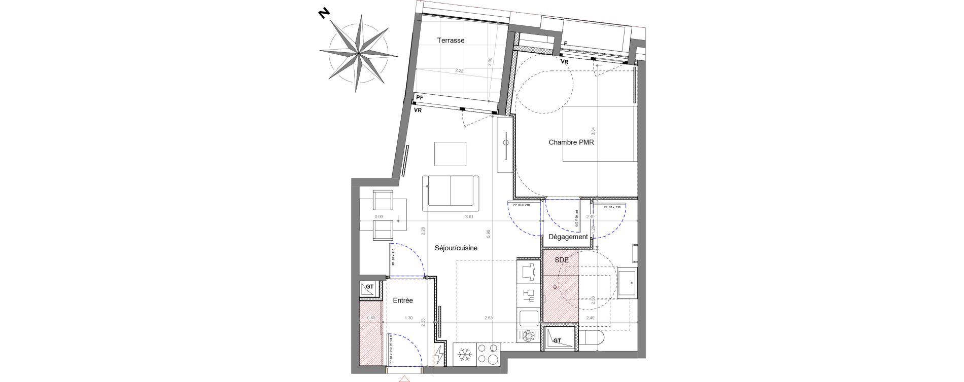 Appartement T2 de 44,28 m2 &agrave; Sucy-En-Brie Le centre