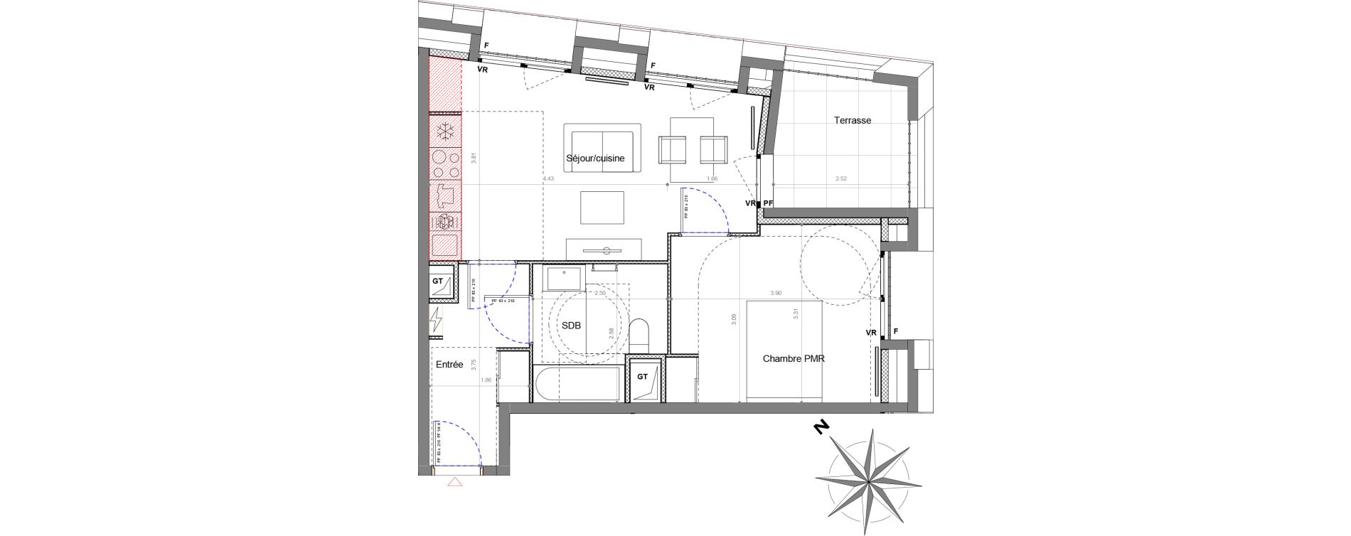 Appartement T2 de 44,13 m2 &agrave; Sucy-En-Brie Le centre