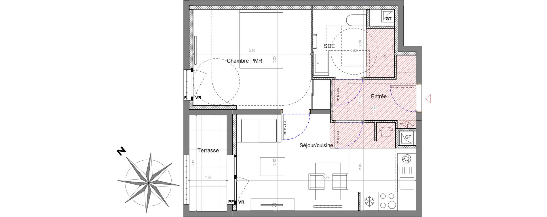 Appartement T2 de 38,62 m2 &agrave; Sucy-En-Brie Le centre