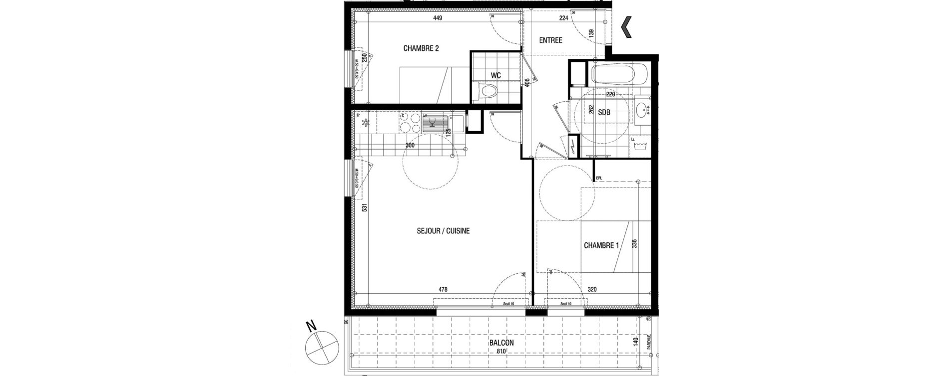 Appartement T3 de 60,07 m2 &agrave; Sucy-En-Brie Centre