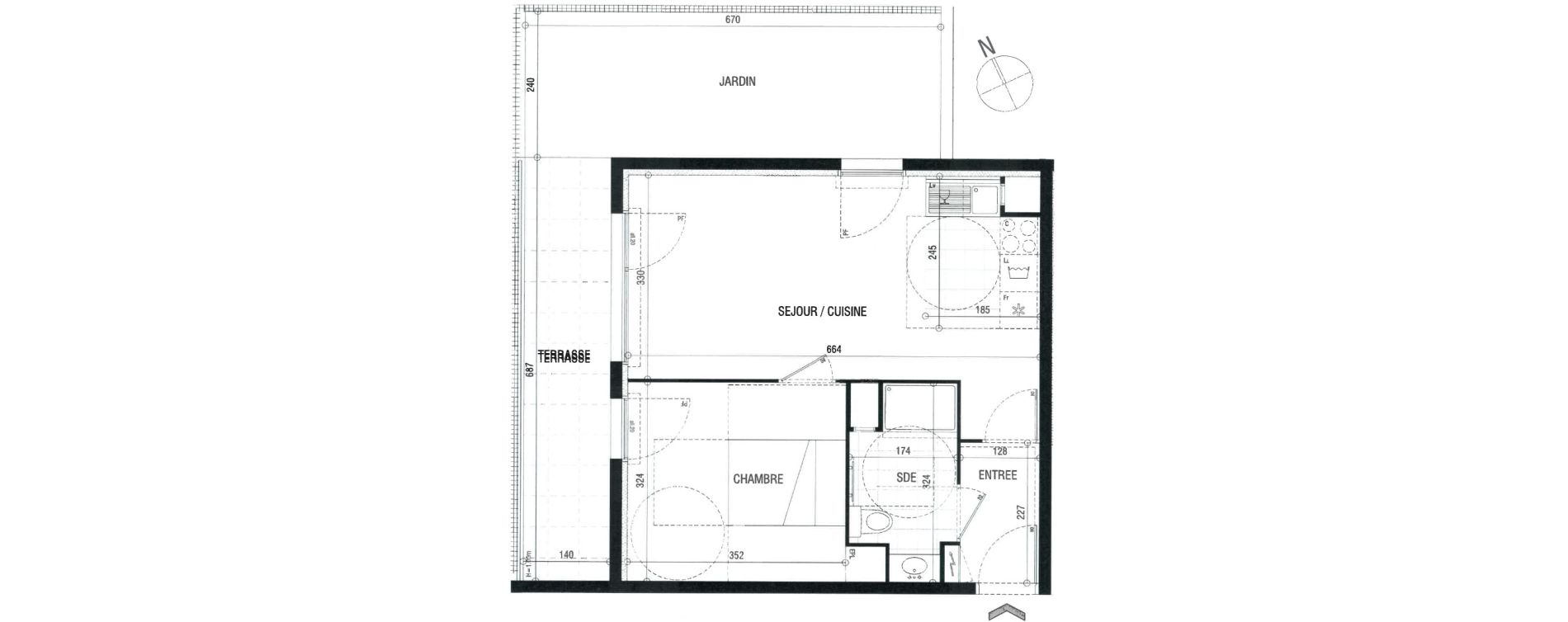 Appartement T2 de 42,04 m2 &agrave; Sucy-En-Brie Centre