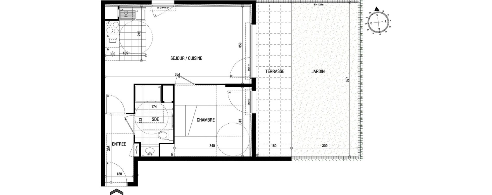 Appartement T2 de 44,10 m2 &agrave; Sucy-En-Brie Centre