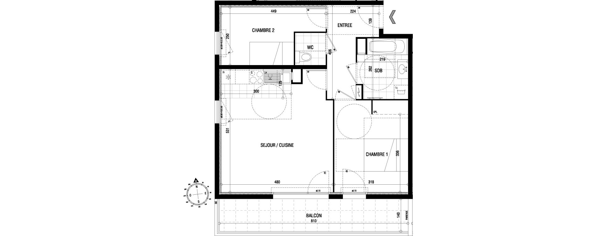 Appartement T3 de 60,11 m2 &agrave; Sucy-En-Brie Centre