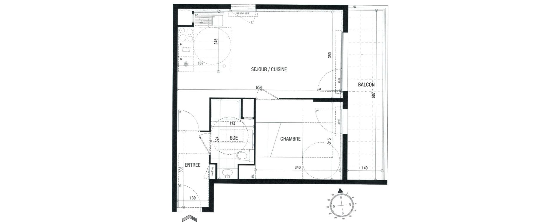 Appartement T2 de 44,10 m2 &agrave; Sucy-En-Brie Centre