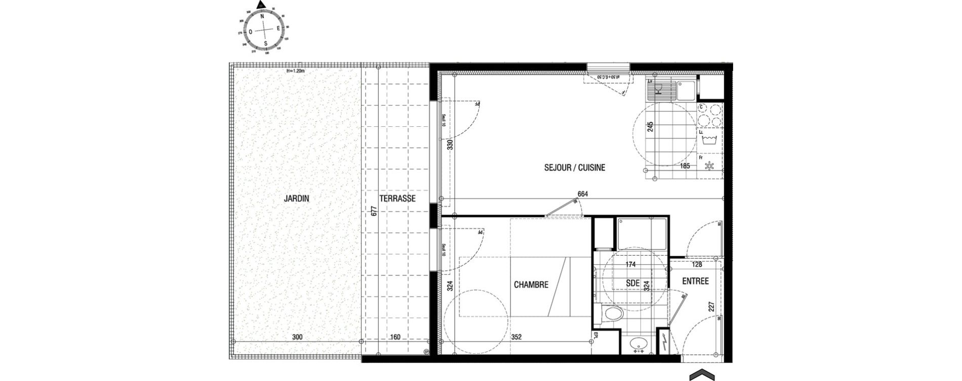 Appartement T2 de 42,04 m2 &agrave; Sucy-En-Brie Centre