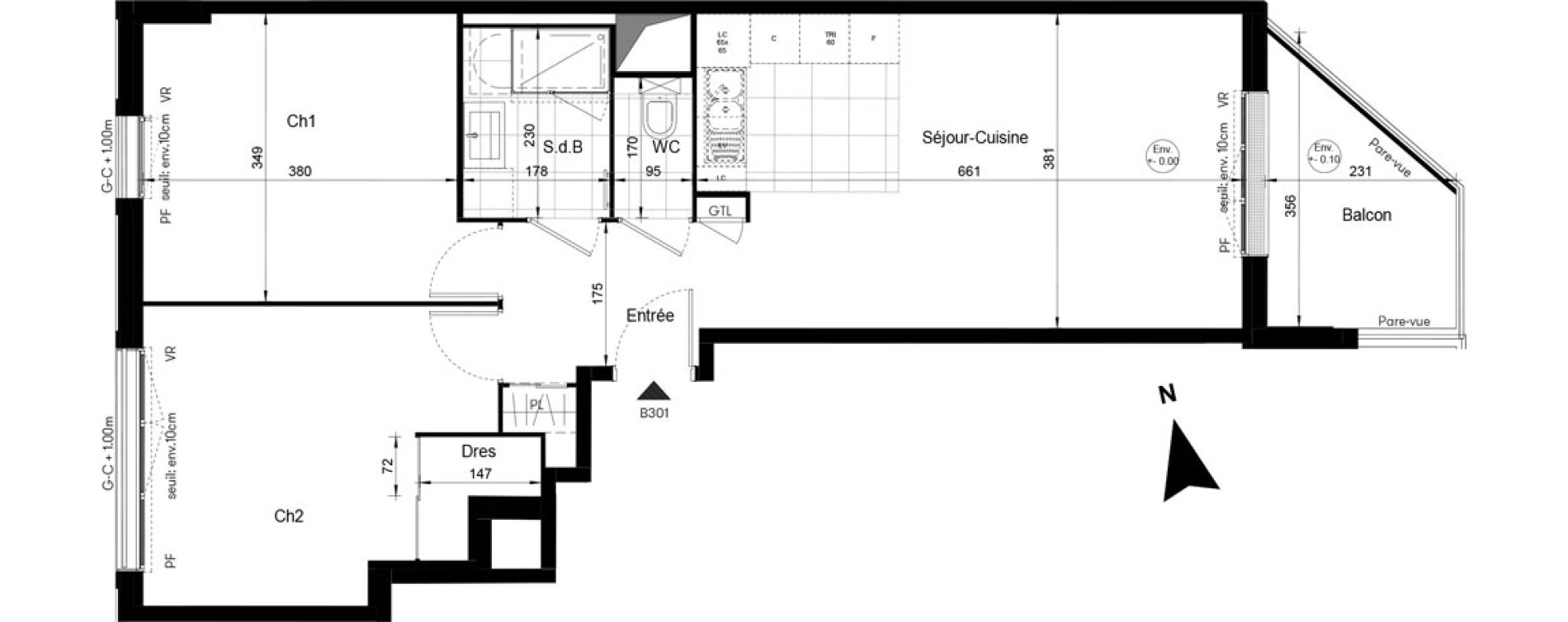 Appartement T3 de 64,08 m2 &agrave; Sucy-En-Brie Le centre