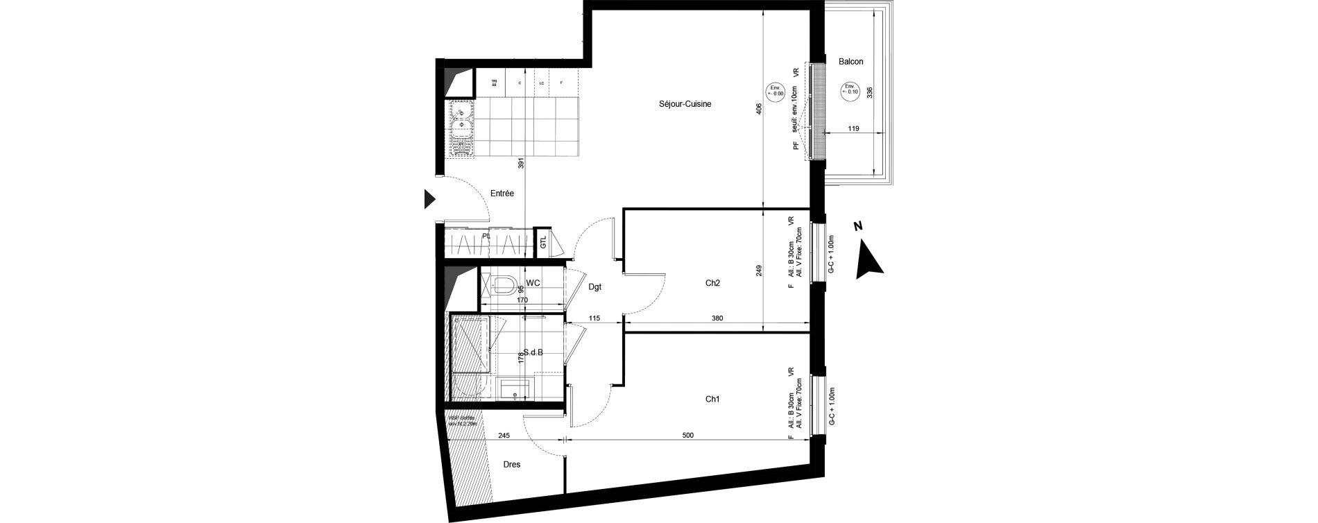 Appartement T3 de 66,07 m2 &agrave; Sucy-En-Brie Le centre