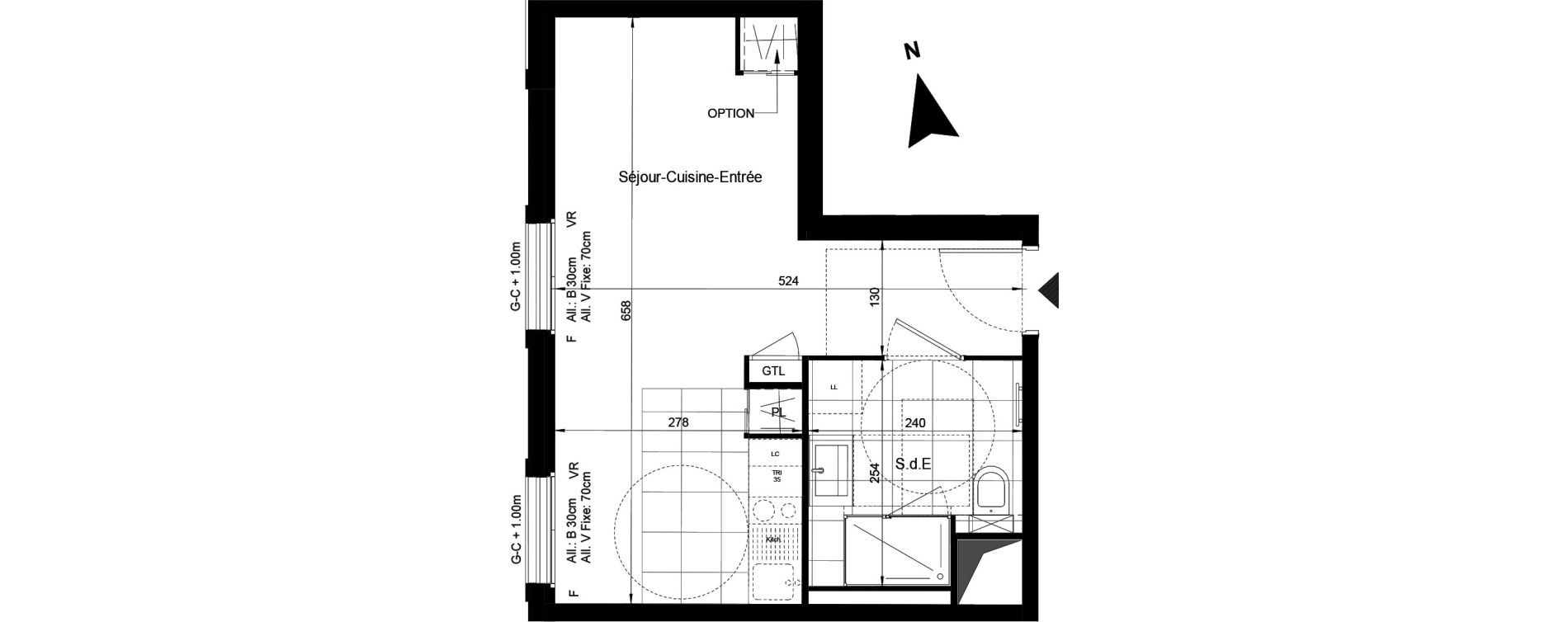 Appartement T1 de 26,68 m2 &agrave; Sucy-En-Brie Le centre