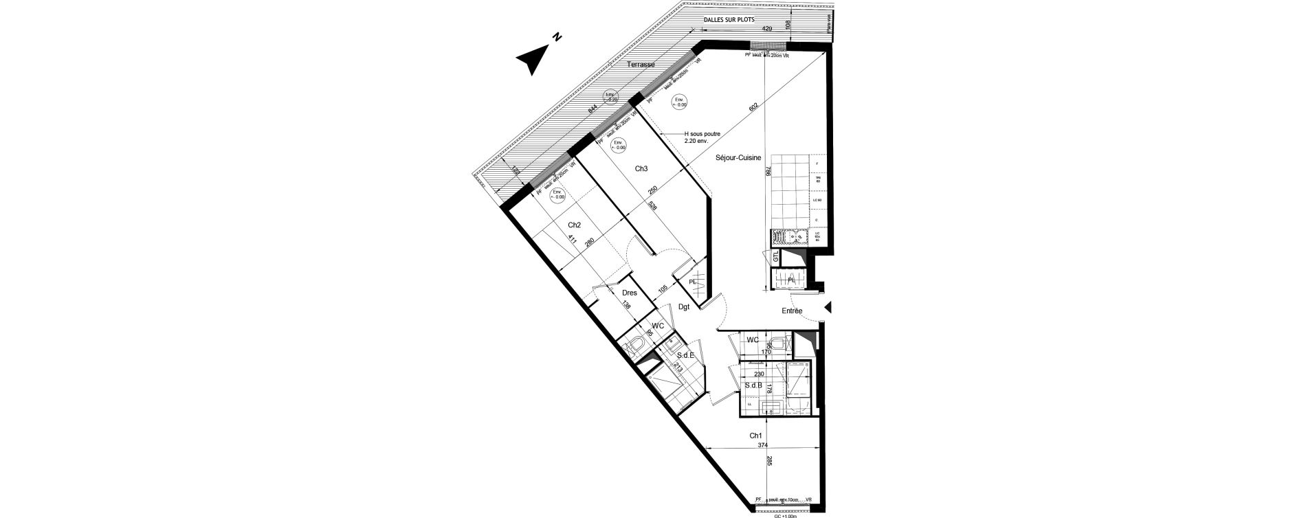 Appartement T4 de 93,72 m2 &agrave; Sucy-En-Brie Le centre