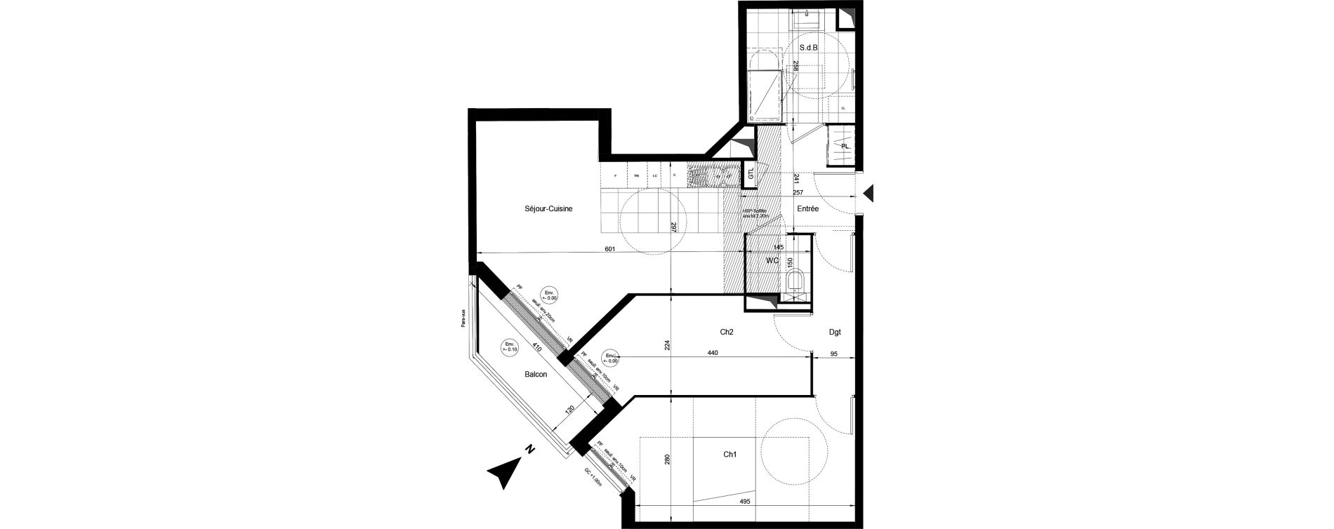 Appartement T3 de 63,91 m2 &agrave; Sucy-En-Brie Le centre