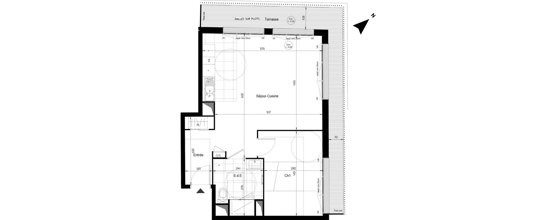 Appartement T2 de 49,43 m2 &agrave; Sucy-En-Brie Le centre