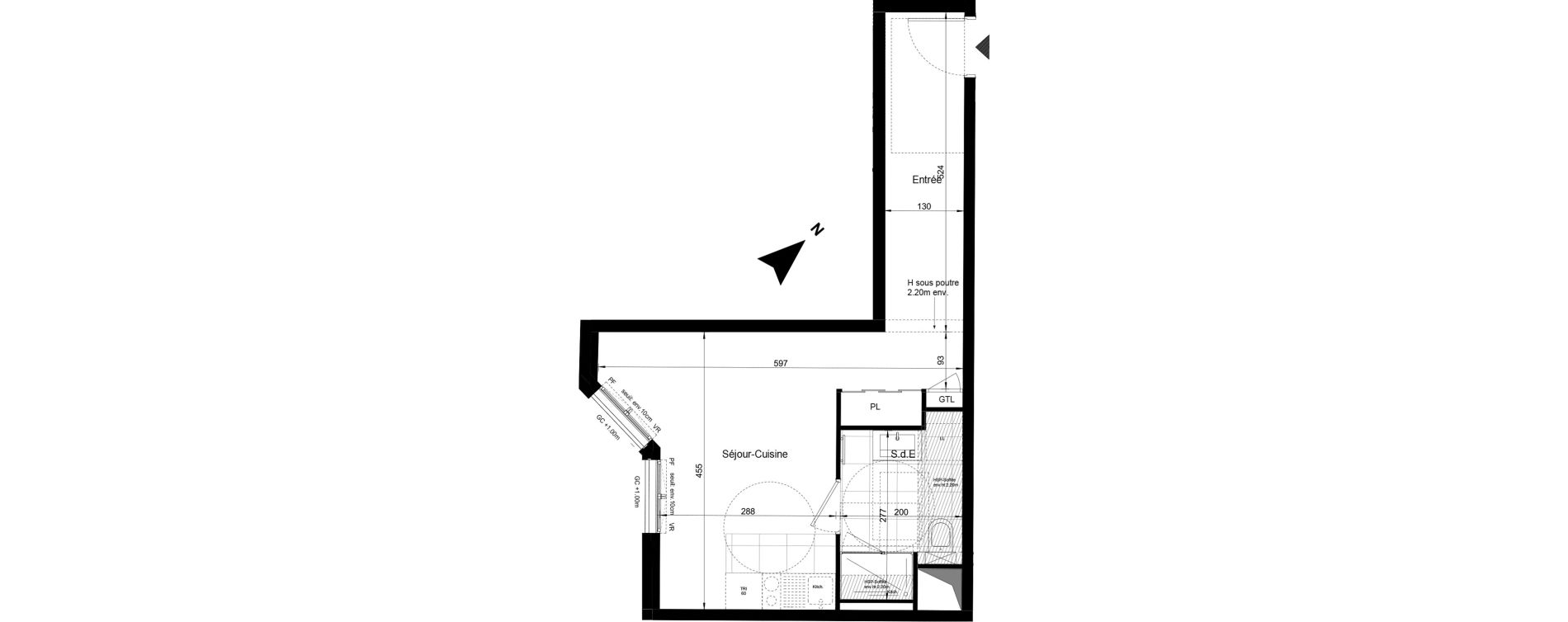 Appartement T1 de 29,24 m2 &agrave; Sucy-En-Brie Le centre