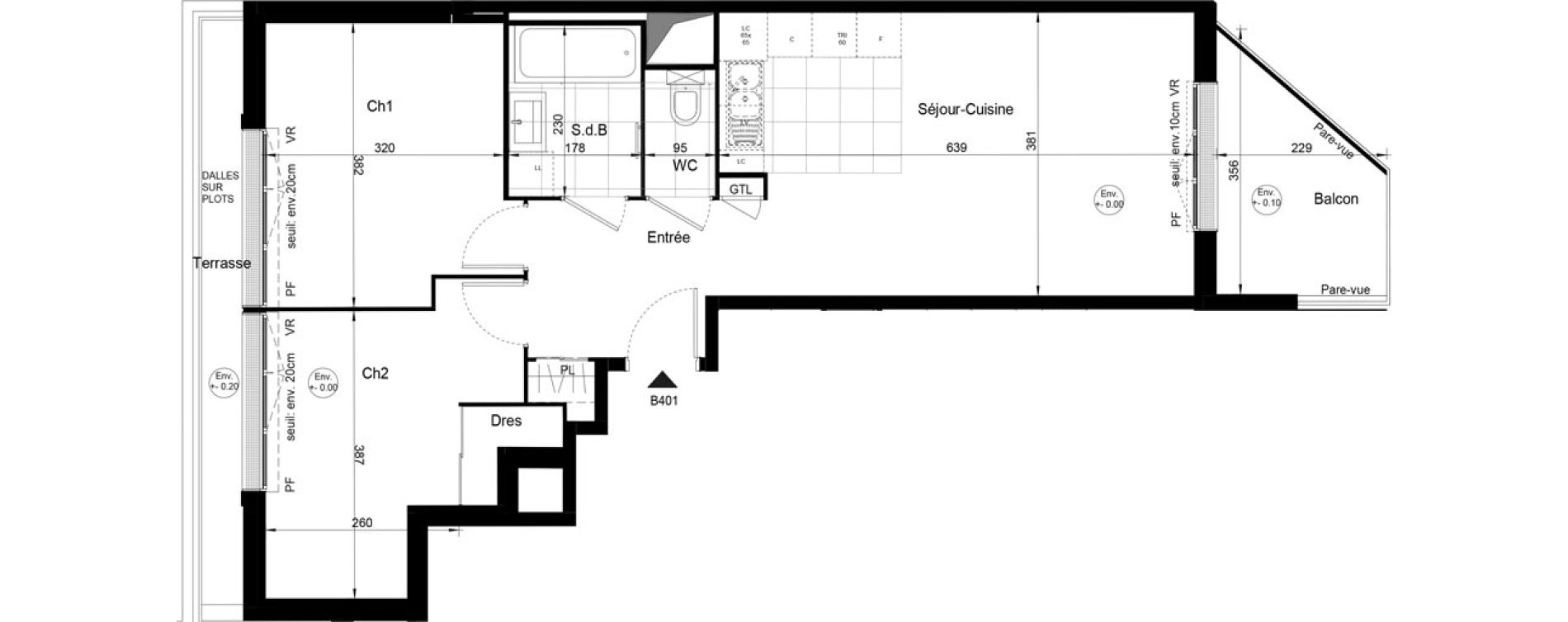 Appartement T3 de 59,73 m2 &agrave; Sucy-En-Brie Le centre