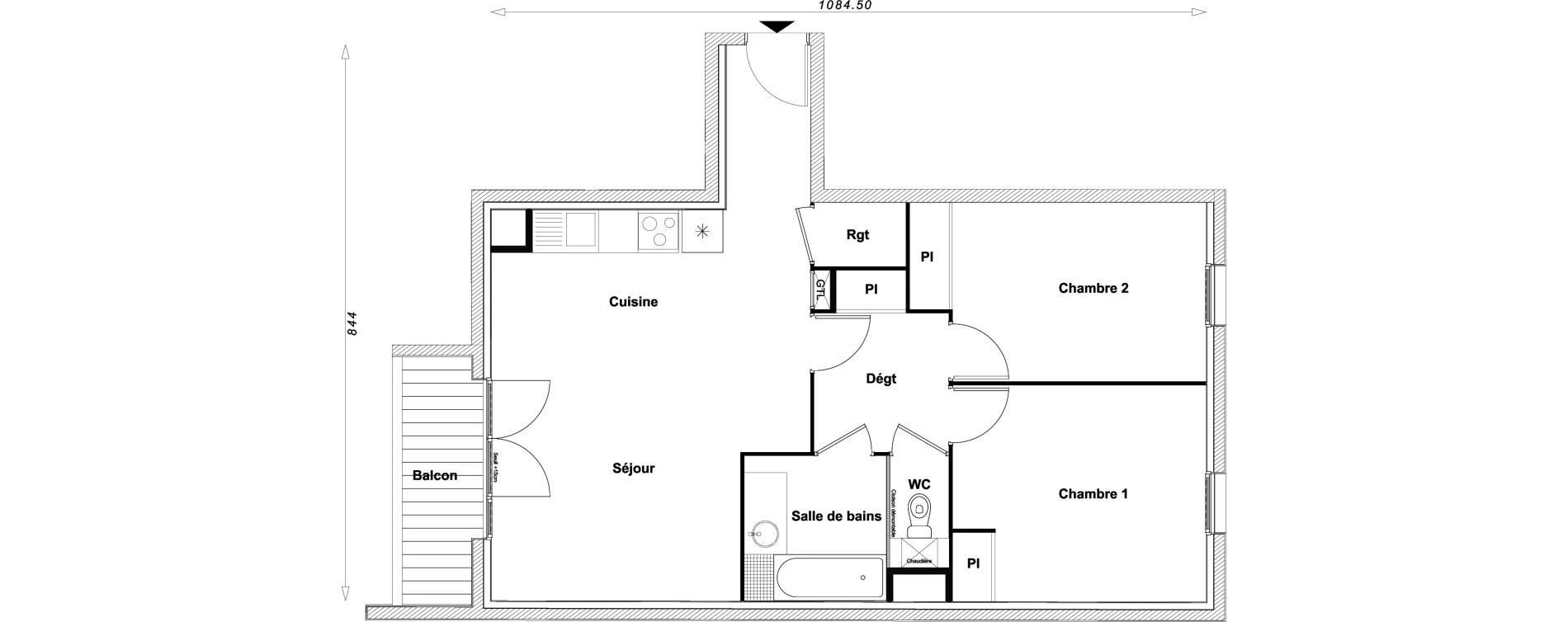 Appartement T3 de 66,01 m2 &agrave; Sucy-En-Brie Centre