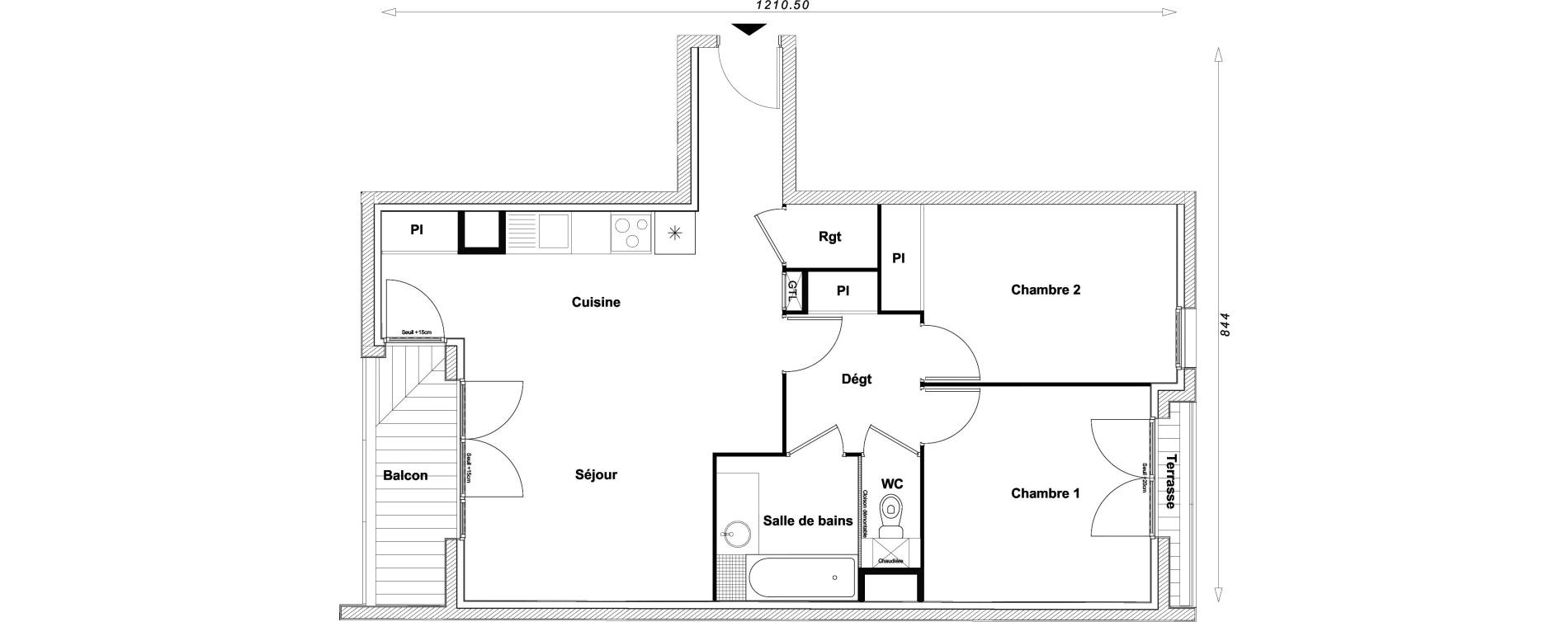 Appartement T3 de 67,09 m2 &agrave; Sucy-En-Brie Centre