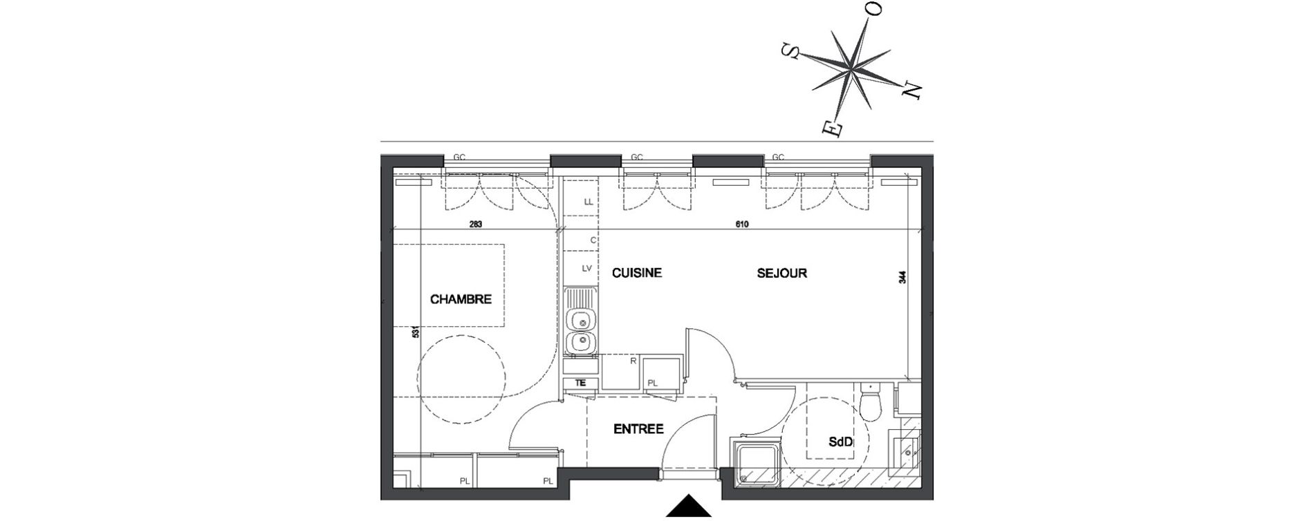 Appartement T2 de 44,90 m2 &agrave; Thiais Centre