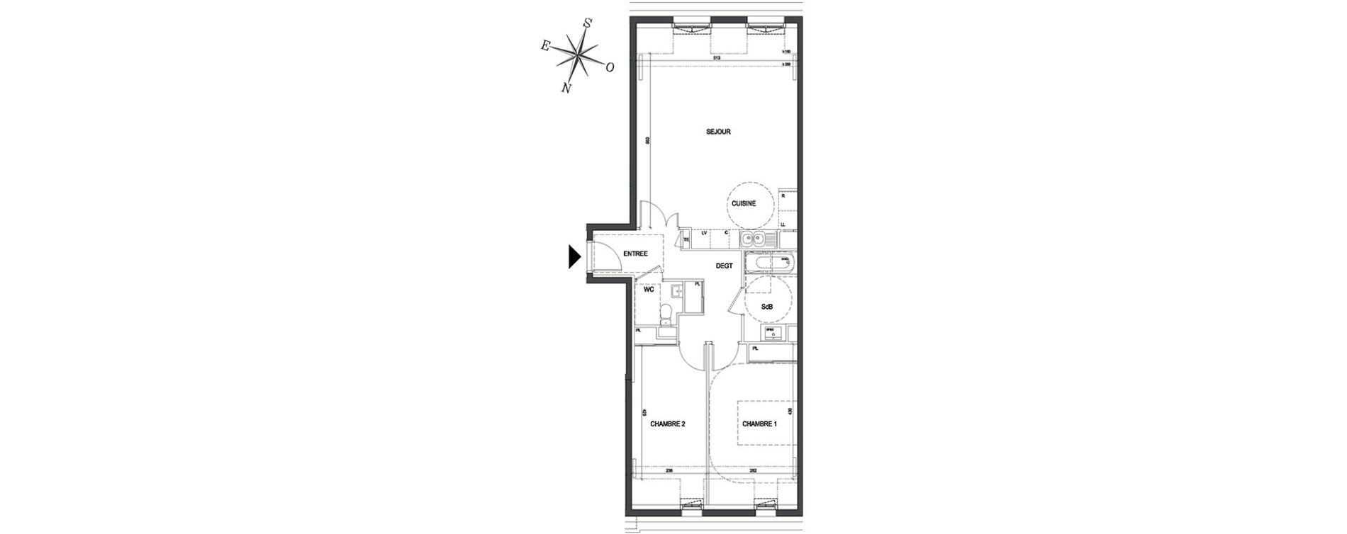Appartement T3 de 72,54 m2 &agrave; Thiais Centre