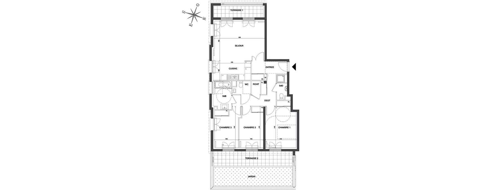 Appartement T4 de 84,99 m2 &agrave; Thiais Centre