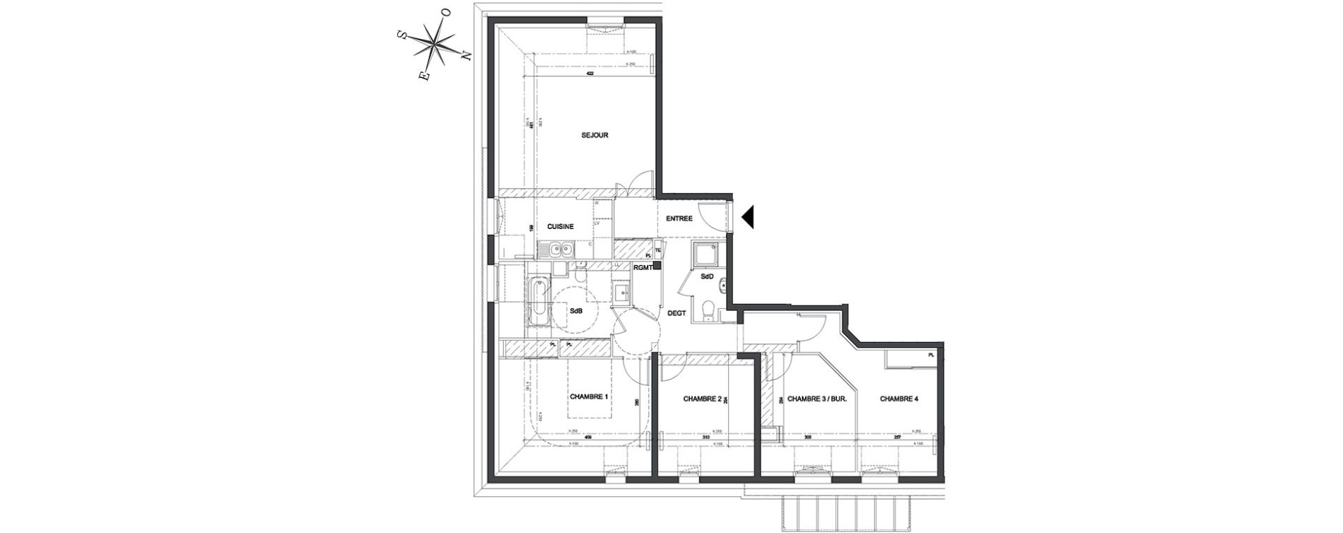Appartement T5 de 97,83 m2 &agrave; Thiais Centre