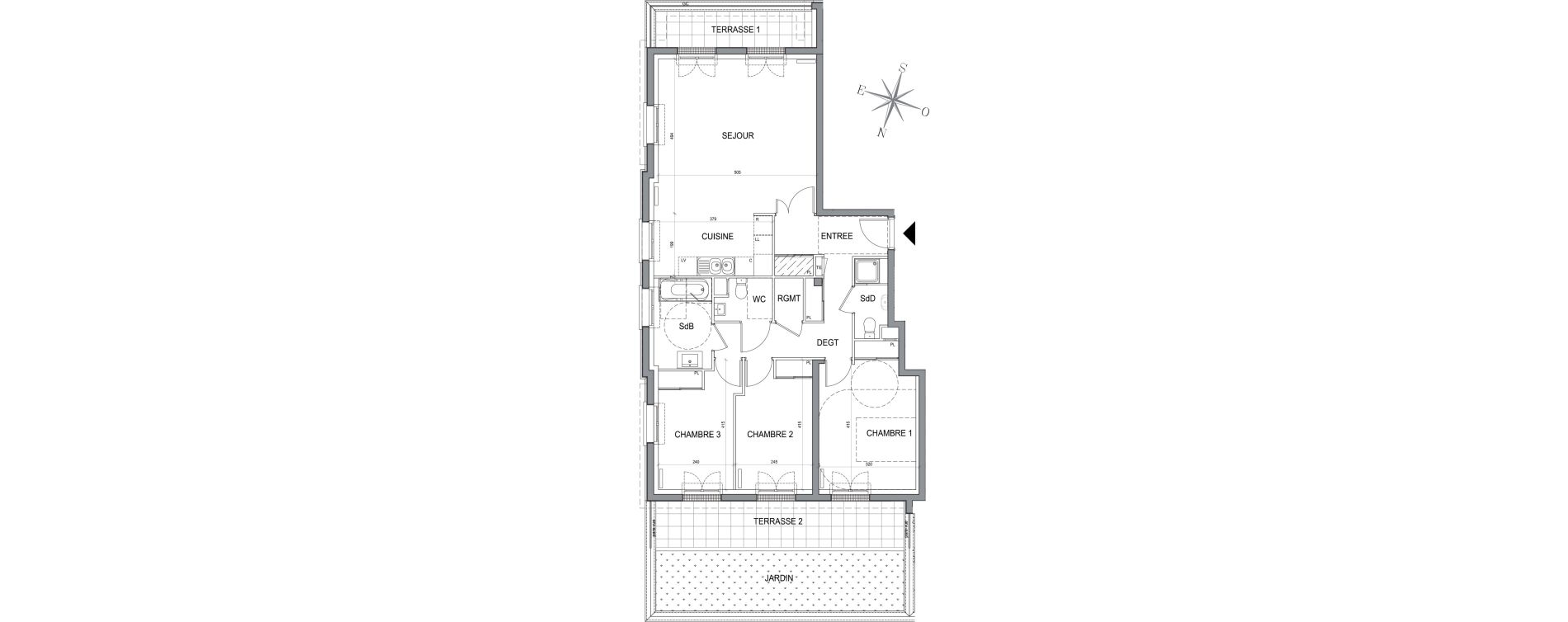 Appartement T4 de 89,82 m2 &agrave; Thiais Centre