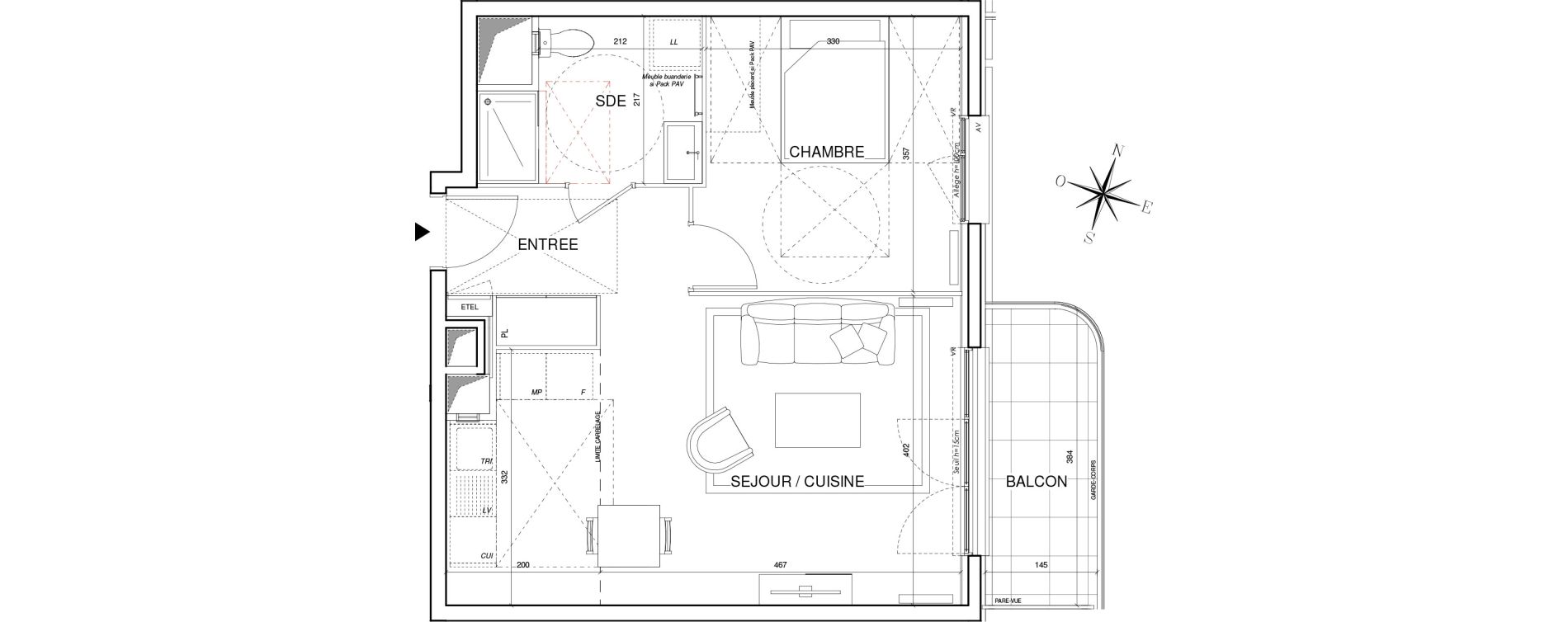 Appartement T2 de 47,64 m2 &agrave; Thiais Centre