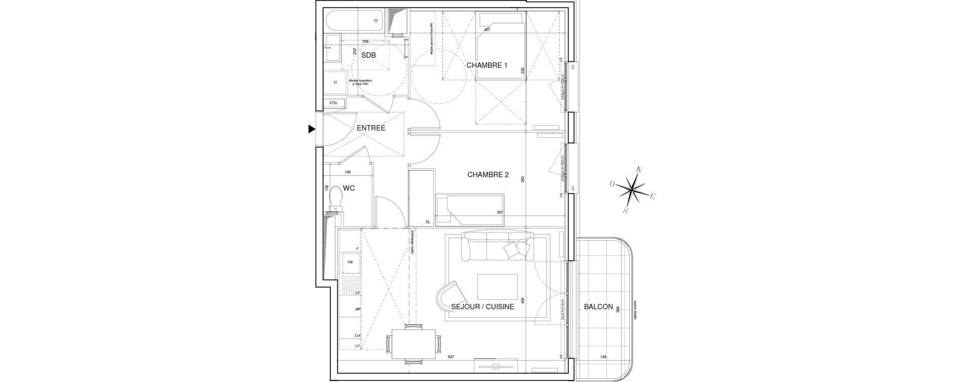 Appartement T3 de 63,26 m2 &agrave; Thiais Centre