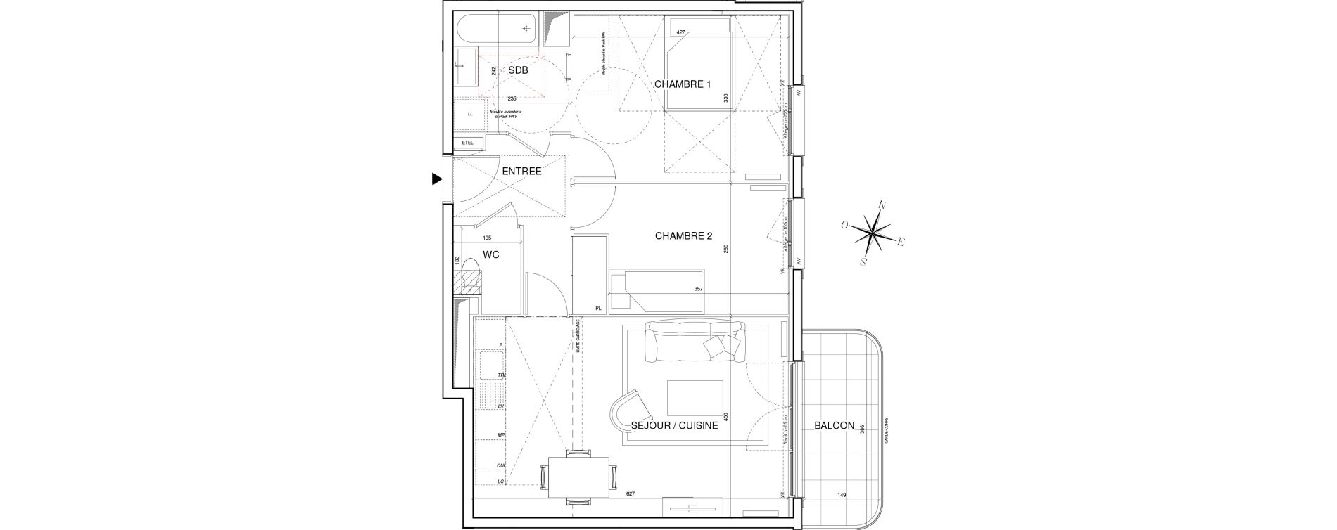 Appartement T3 de 63,26 m2 &agrave; Thiais Centre