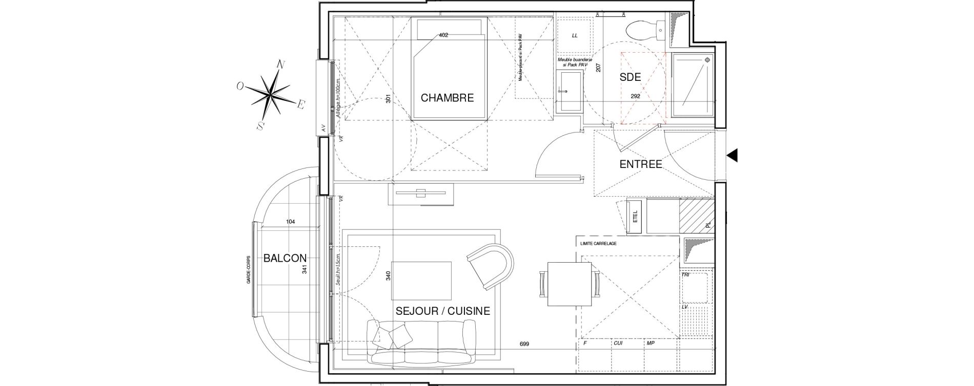Appartement T2 de 43,90 m2 &agrave; Thiais Centre