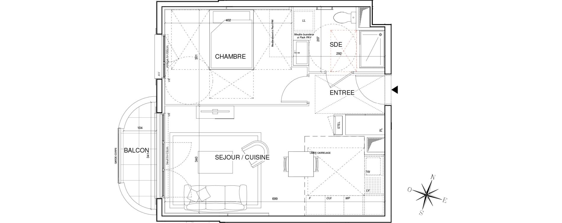 Appartement T2 de 43,90 m2 &agrave; Thiais Centre