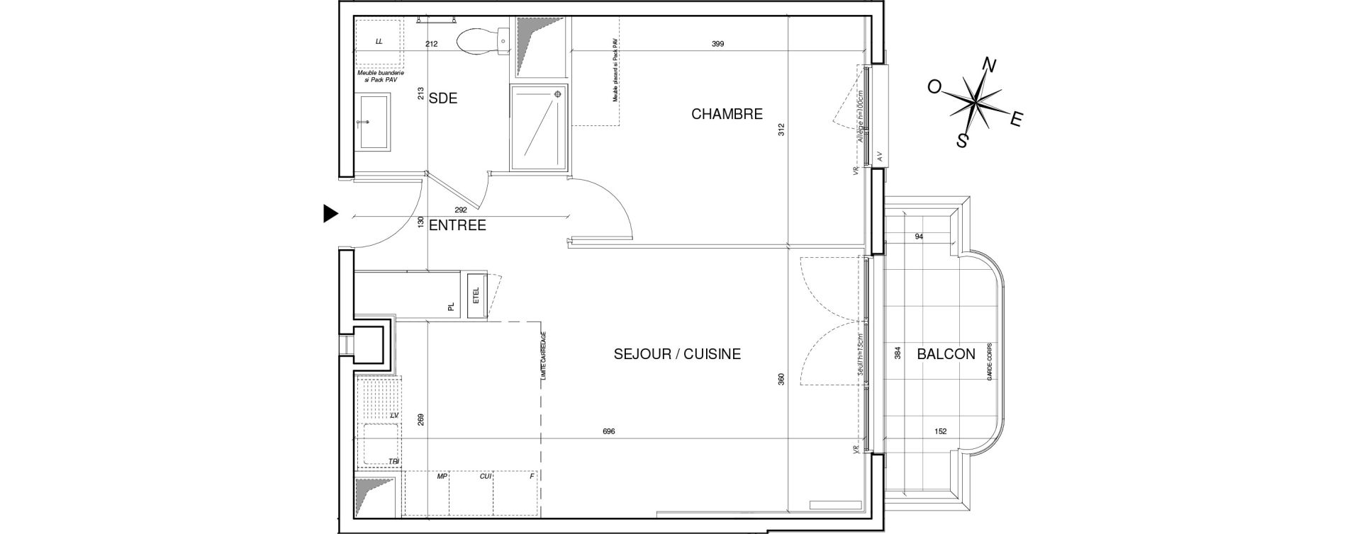 Appartement T2 de 45,05 m2 &agrave; Thiais Centre