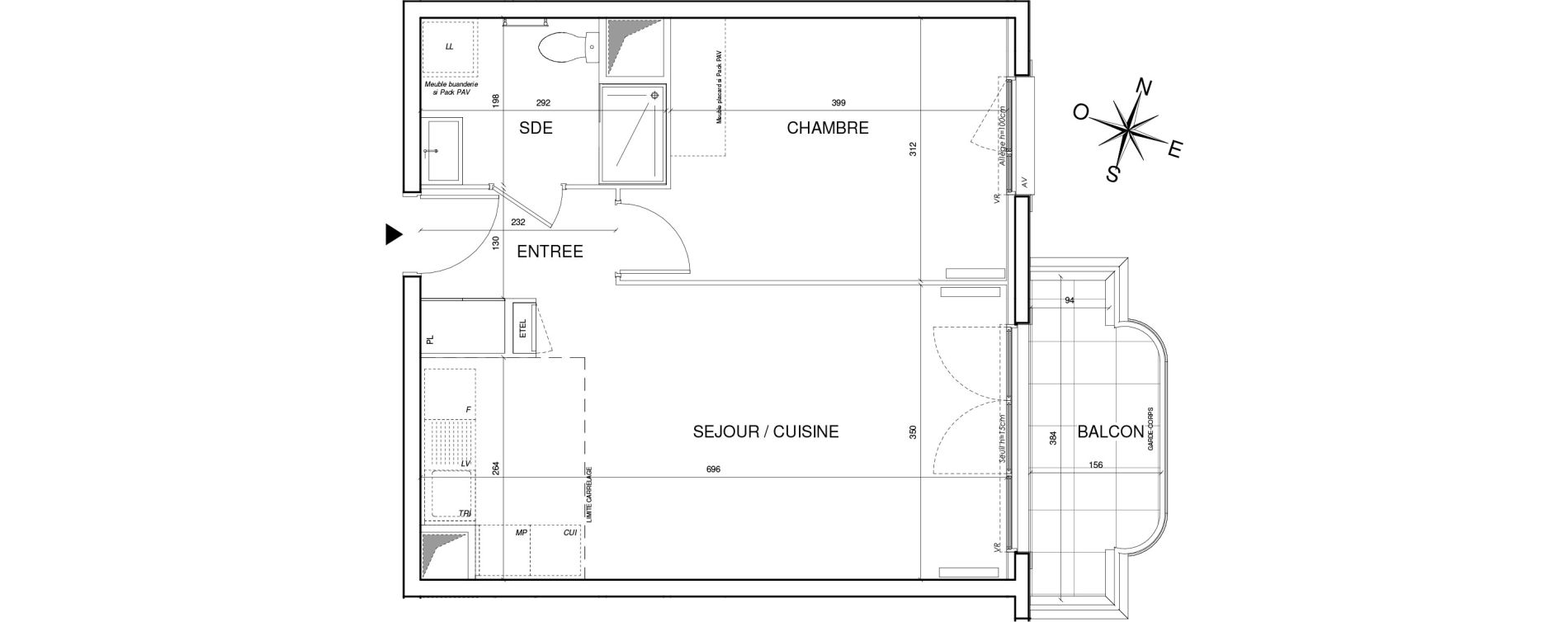 Appartement T2 de 44,53 m2 &agrave; Thiais Centre