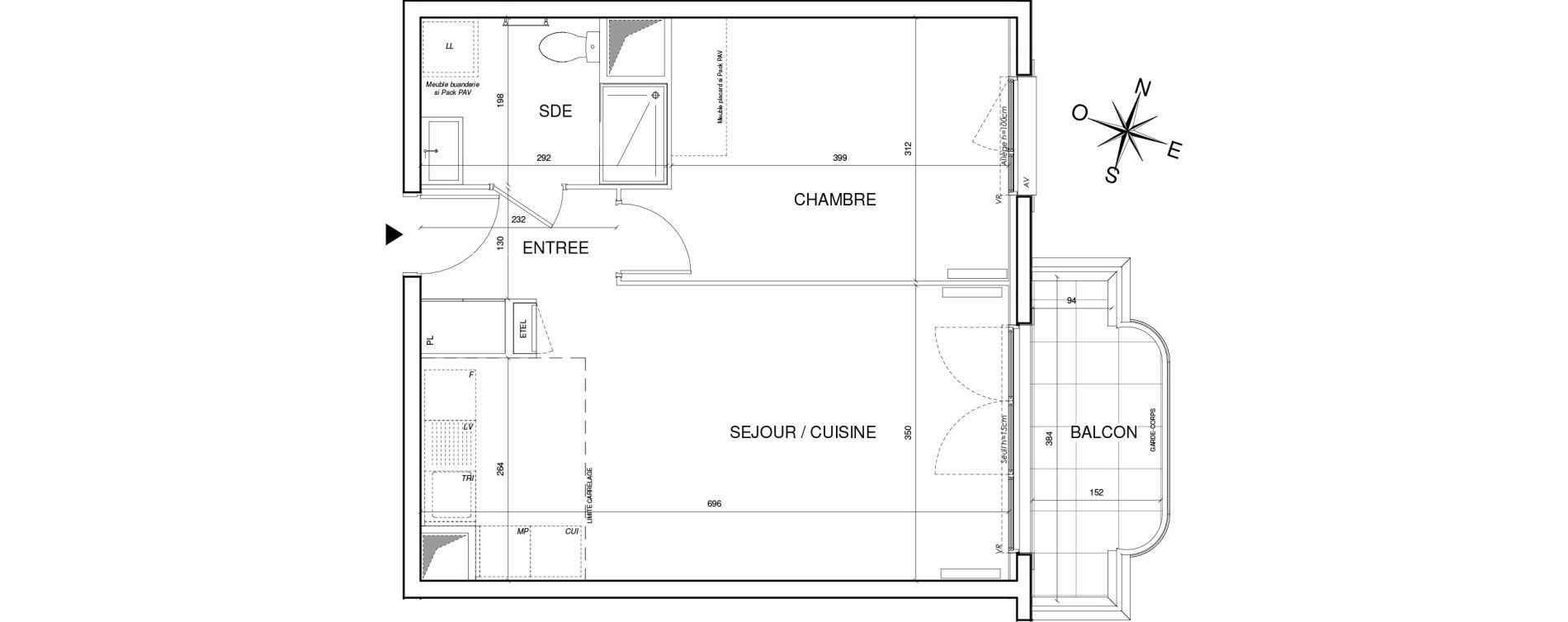 Appartement T2 de 44,53 m2 &agrave; Thiais Centre
