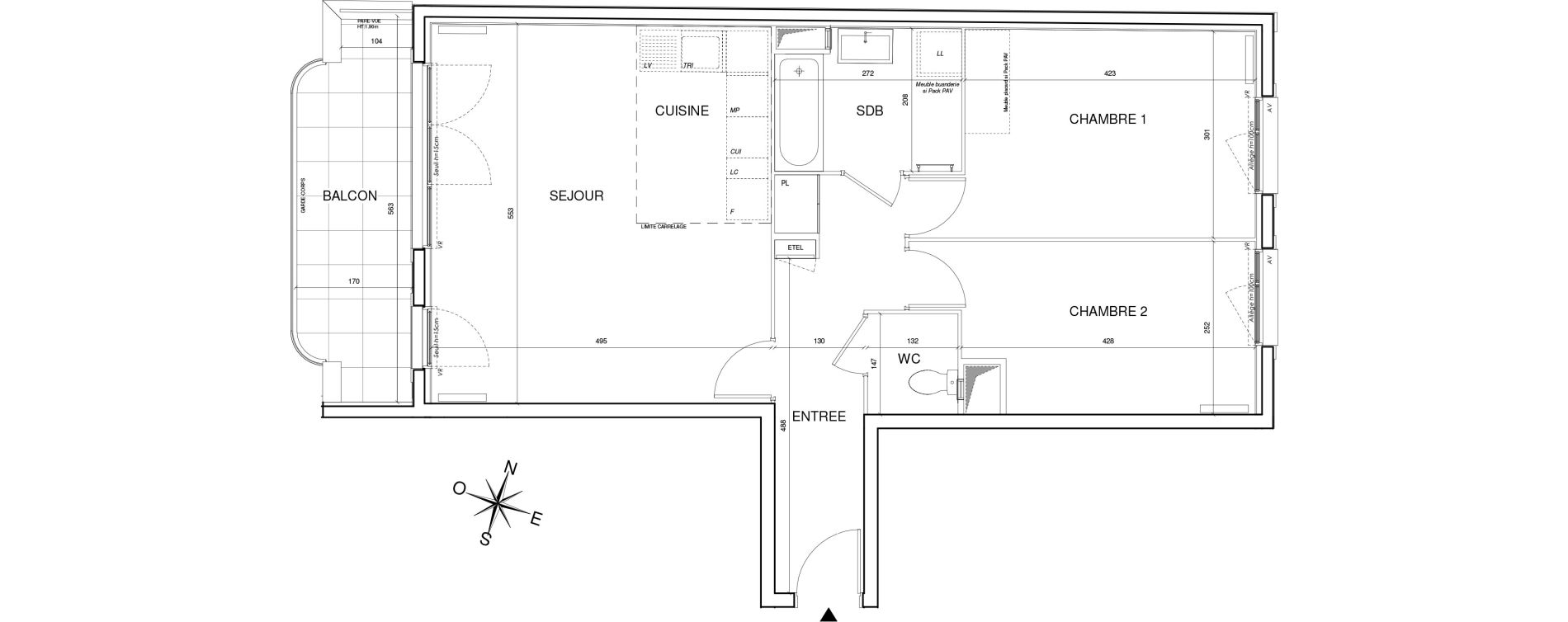 Appartement T3 de 68,04 m2 &agrave; Thiais Centre