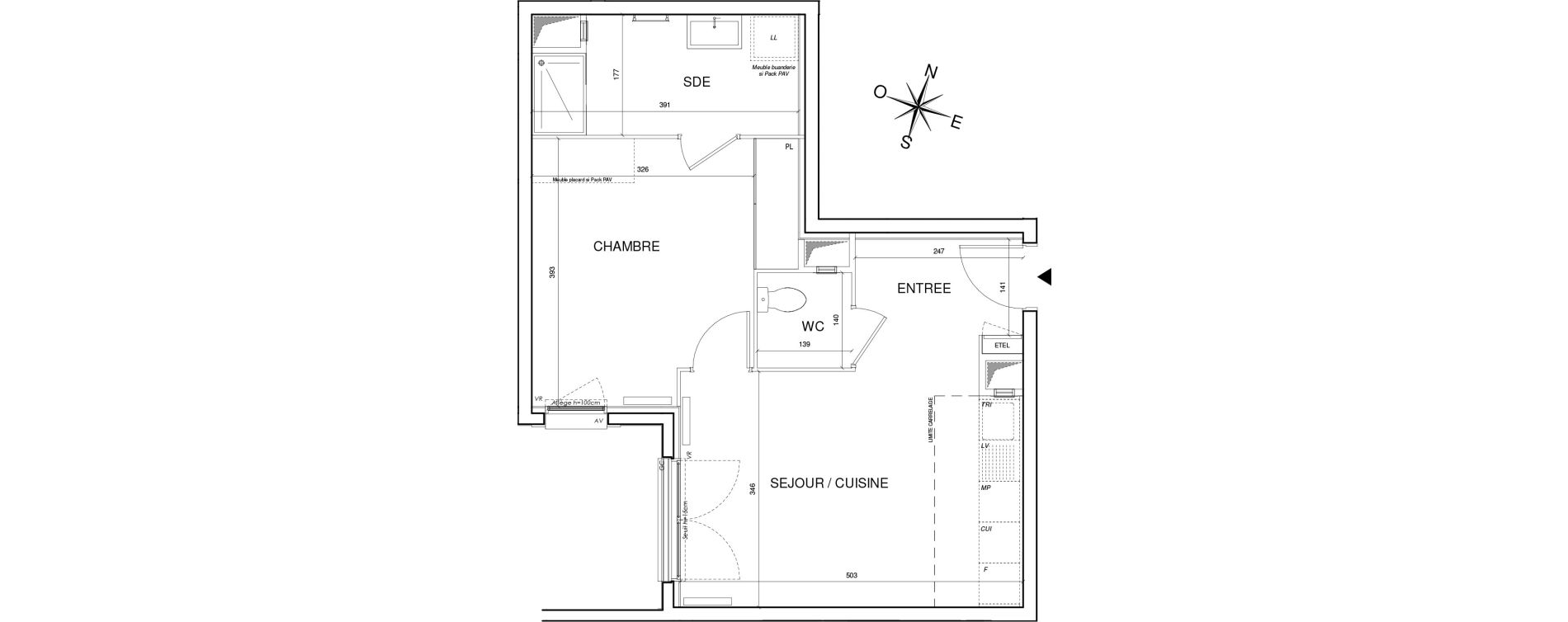 Appartement T2 de 43,42 m2 &agrave; Thiais Centre