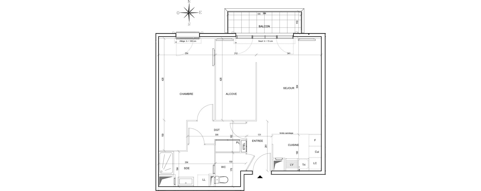 Appartement T2 de 60,16 m2 &agrave; Thiais Centre