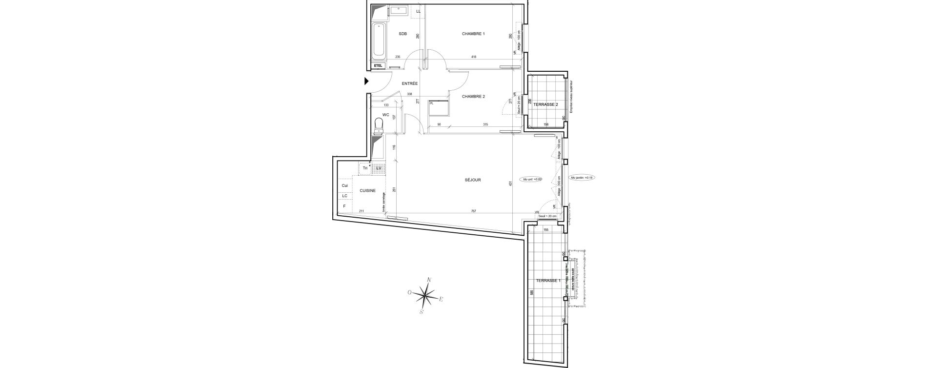 Appartement T3 de 70,52 m2 &agrave; Thiais Centre