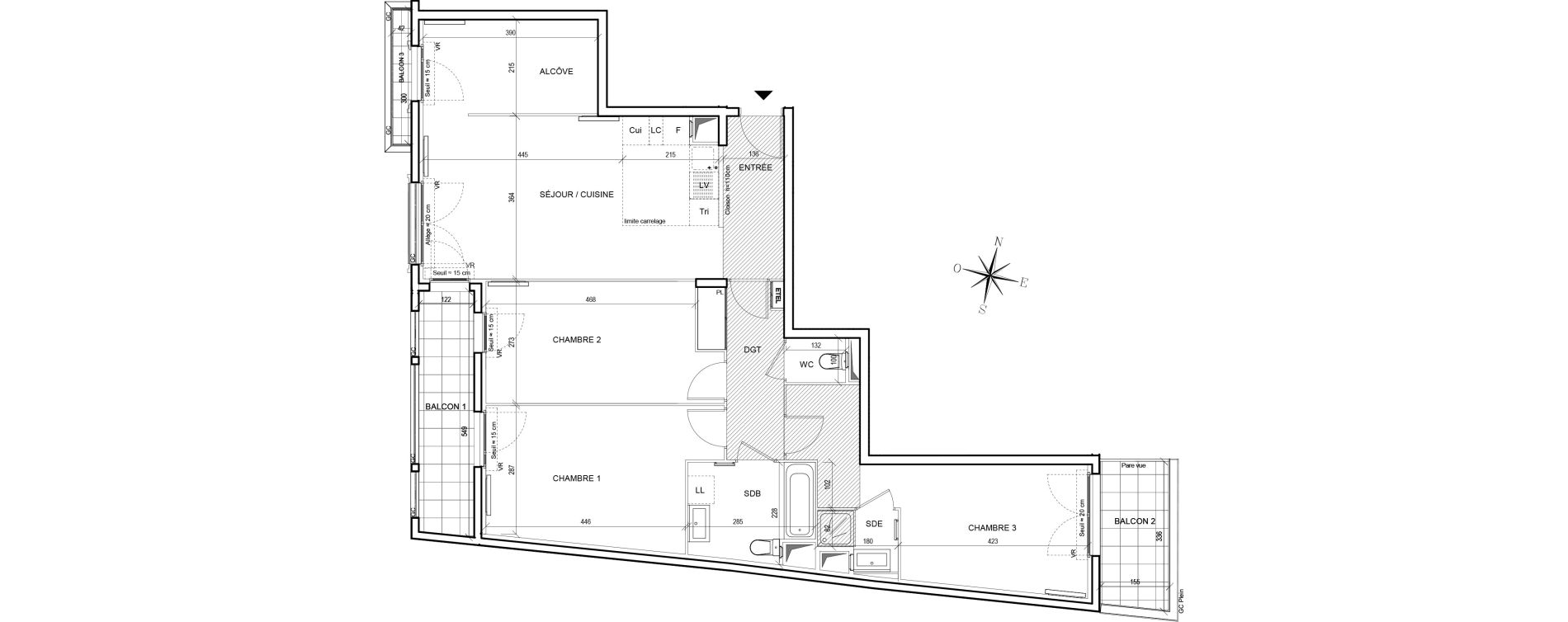 Appartement T4 de 96,70 m2 &agrave; Thiais Centre