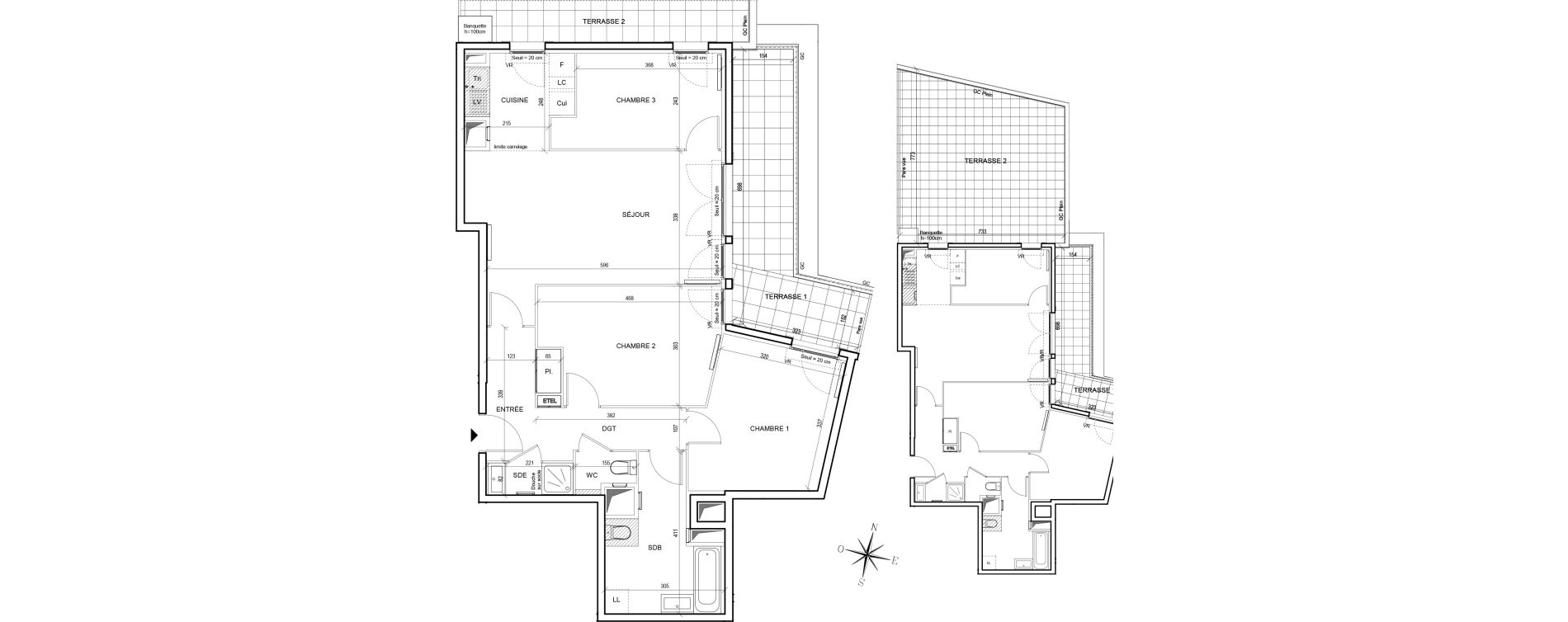 Appartement T4 de 84,10 m2 &agrave; Thiais Centre