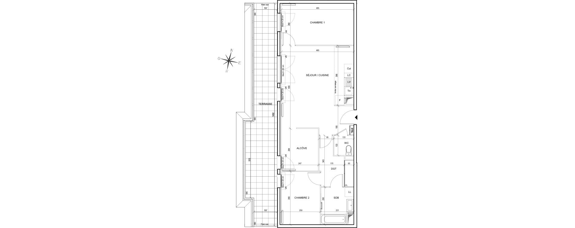 Appartement T3 de 69,67 m2 &agrave; Thiais Centre