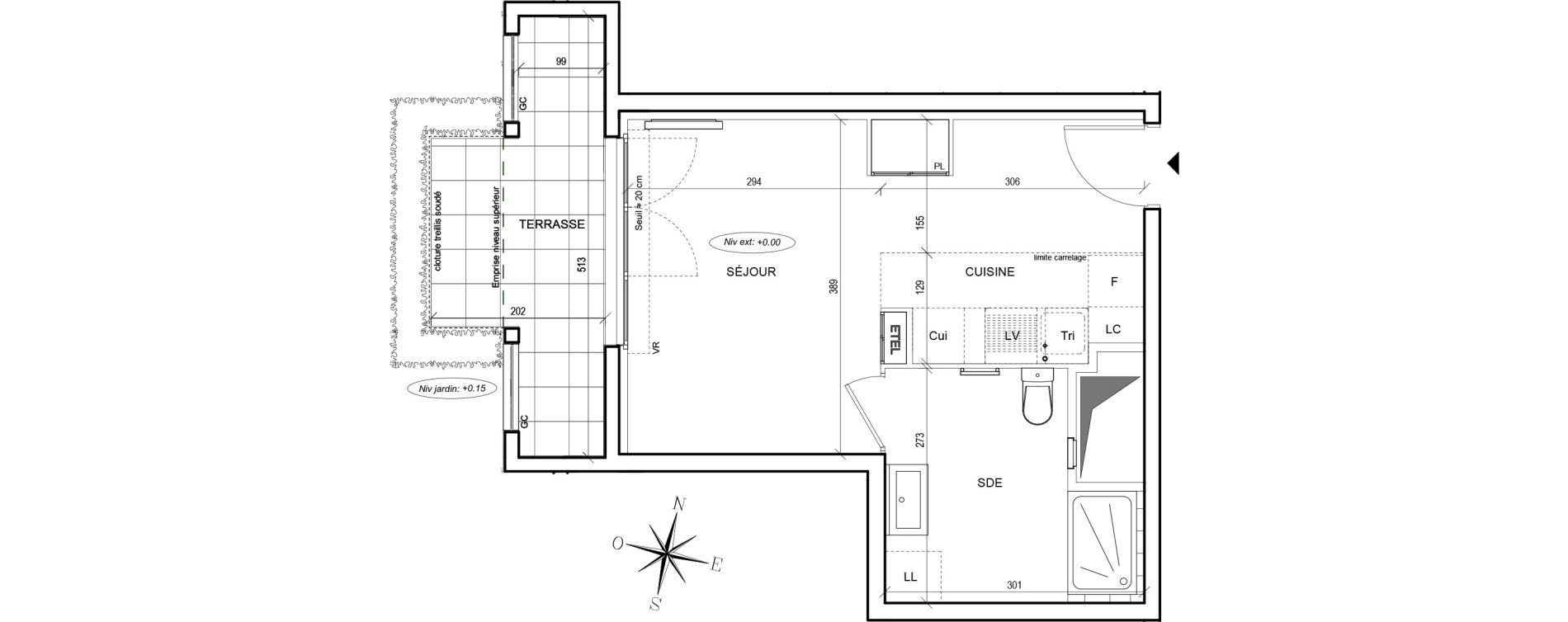 Appartement T1 de 26,59 m2 &agrave; Thiais Centre