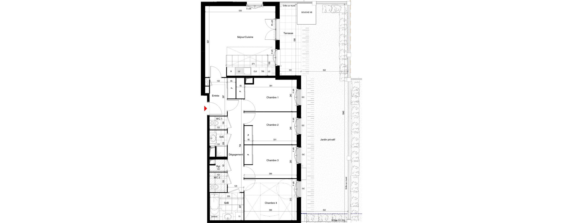 Appartement T5 de 95,61 m2 &agrave; Thiais Le foss&eacute; bazin