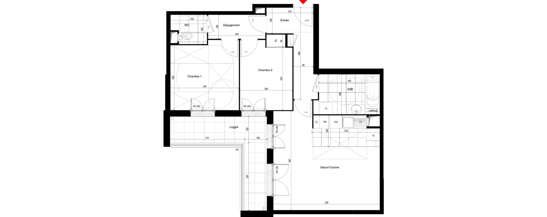 Appartement T3 de 64,21 m2 &agrave; Thiais Le foss&eacute; bazin