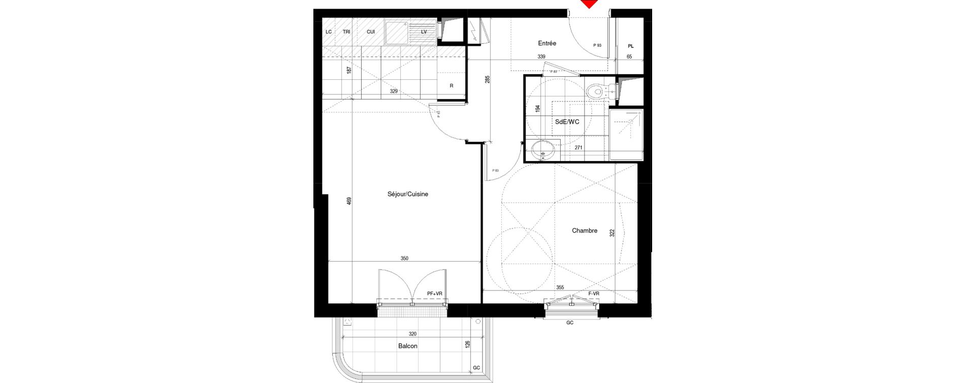 Appartement T2 de 45,71 m2 &agrave; Thiais Le foss&eacute; bazin