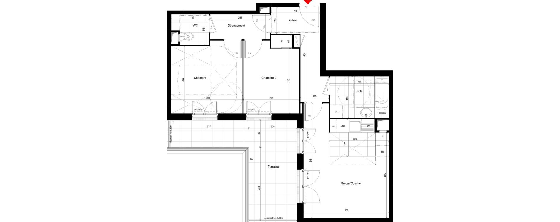 Appartement T3 de 58,21 m2 &agrave; Thiais Le foss&eacute; bazin