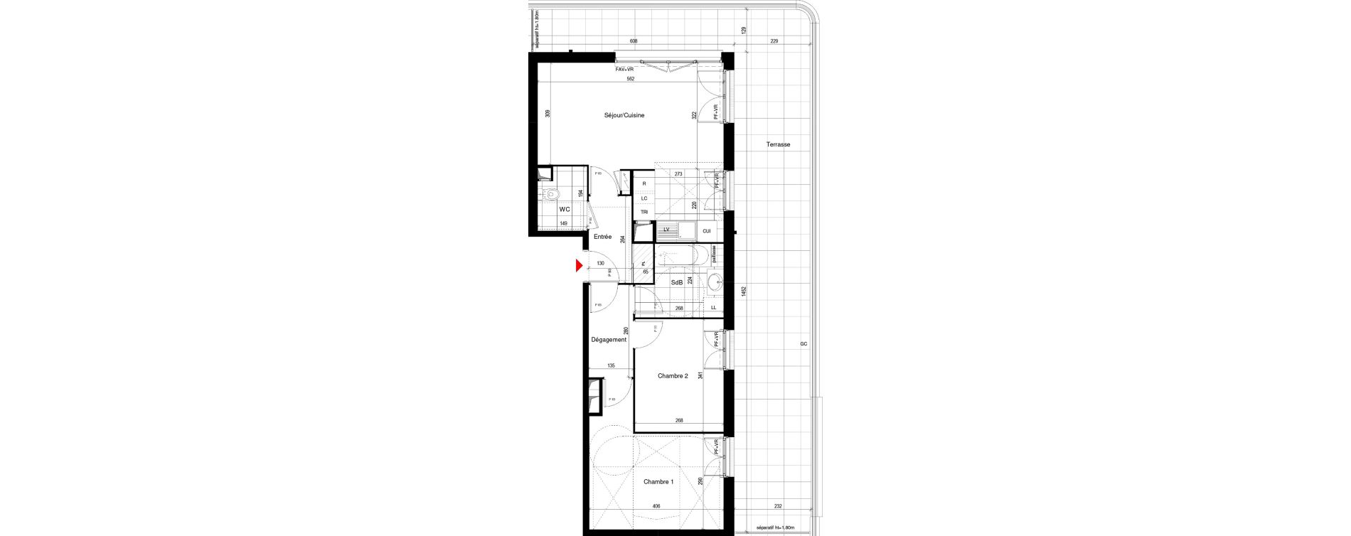 Appartement T3 de 62,72 m2 &agrave; Thiais Le foss&eacute; bazin