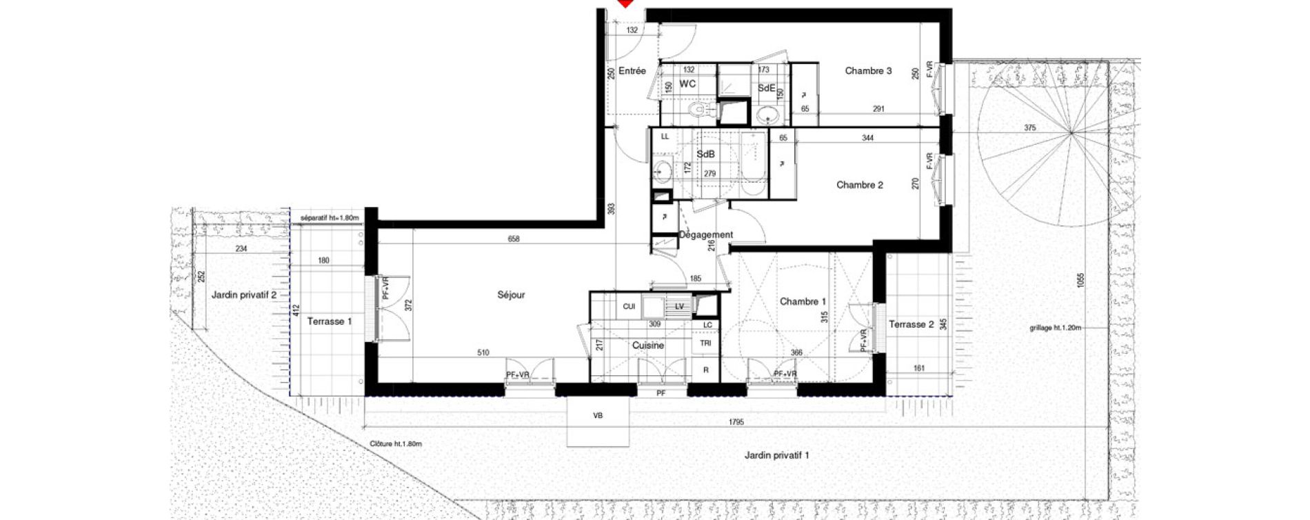 Appartement T4 de 81,36 m2 &agrave; Thiais Le foss&eacute; bazin